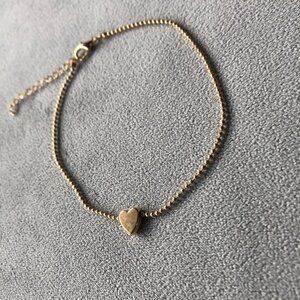 Sliding Heart Gold Tone Bracelet ~ Brand New
